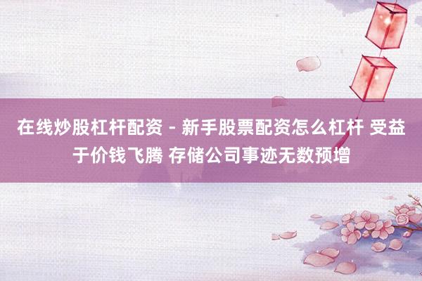 在线炒股杠杆配资 - 新手股票配资怎么杠杆 受益于价钱飞腾 存储公司事迹无数预增