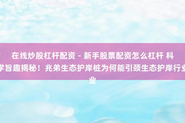 在线炒股杠杆配资 - 新手股票配资怎么杠杆 科学旨趣揭秘！兆弟生态护岸桩为何能引颈生态护岸行业