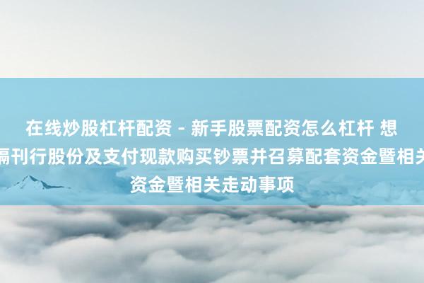 在线炒股杠杆配资 - 新手股票配资怎么杠杆 想林杰：阻隔刊行股份及支付现款购买钞票并召募配套资金暨相关走动事项